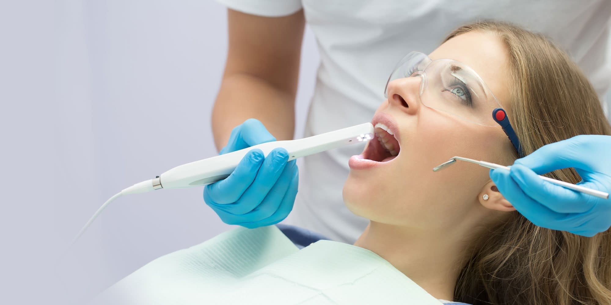 dental patient undergoing intraoral scan